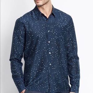 *SOLD* (Sample) Vince Pencil Dot Shirt Coastal Blue